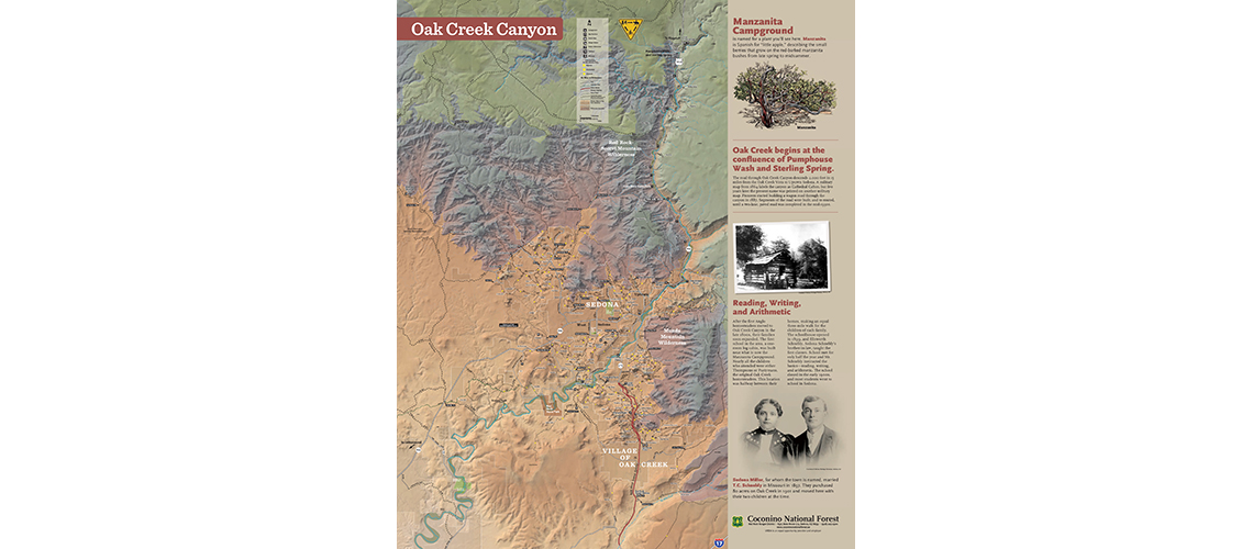 Sedona overall map interpretive sign